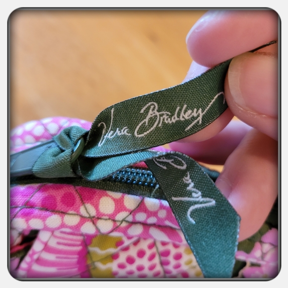 EUC Vera Bradley Vintage Olivia Pink Mirrored Cosmetic Bag - Picture 2 of 5